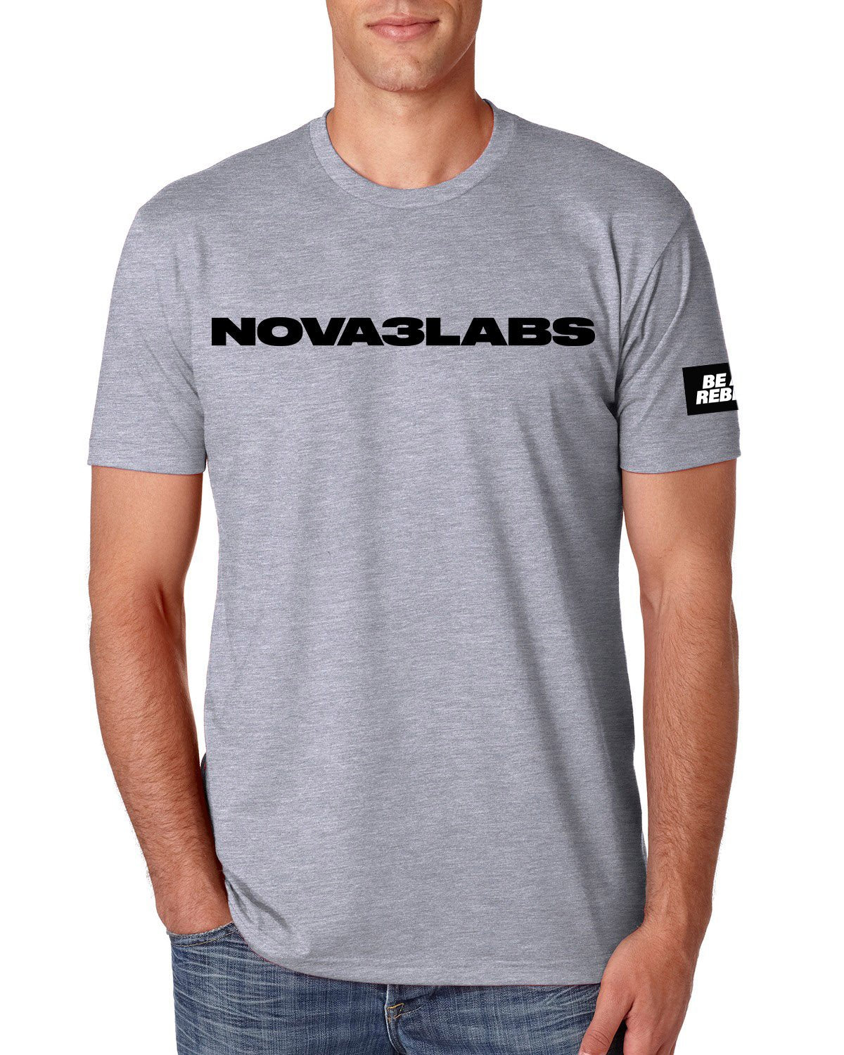 Nova3Labs Be A Rebel Grey Tee