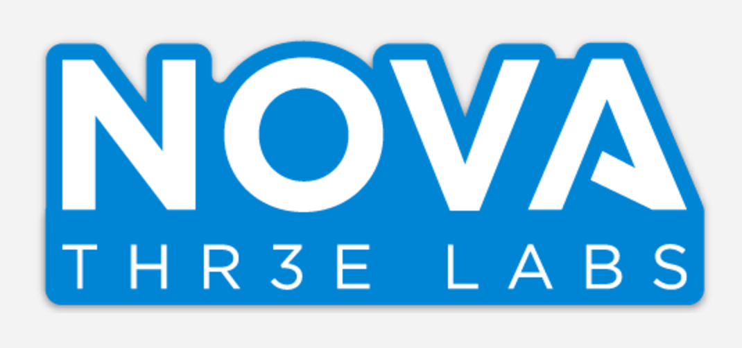 Nova 3 Labs blue sticker